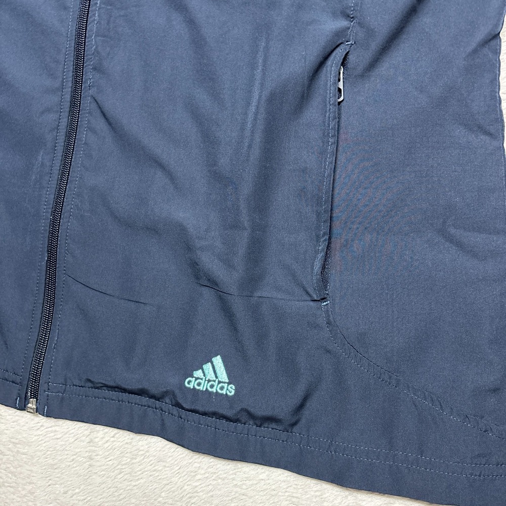 Adidas Lightweight Full Zip Up Running Jacket Women's XL Y2K Mesh Lined Vented - Picture 5 of 9